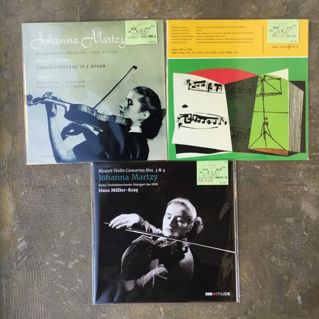 クラシックの人気ヴァイオリニスト、ヨハンナ・マルツィのLPが６枚入荷しました。