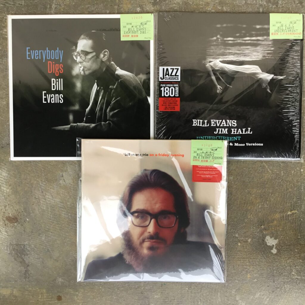 ビル・エヴァンスの重量盤LPが3枚入荷しました。